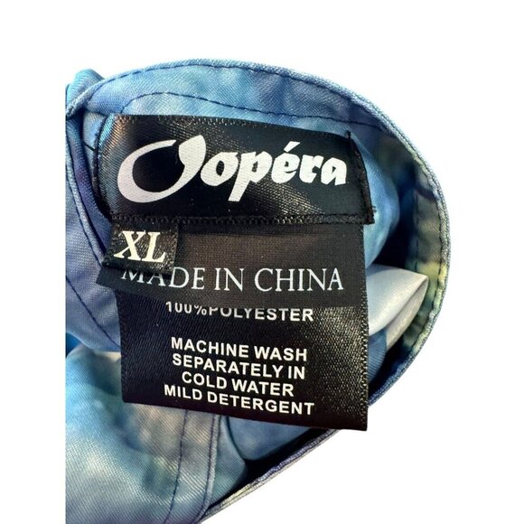 Hooded Rain Coat Blue Button Front Lightweight Jacket - Picture 10 of 14